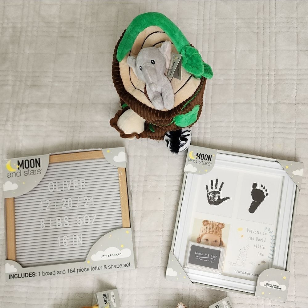 New Moon and Star Baby Bundle Gift. For Boys or Girls